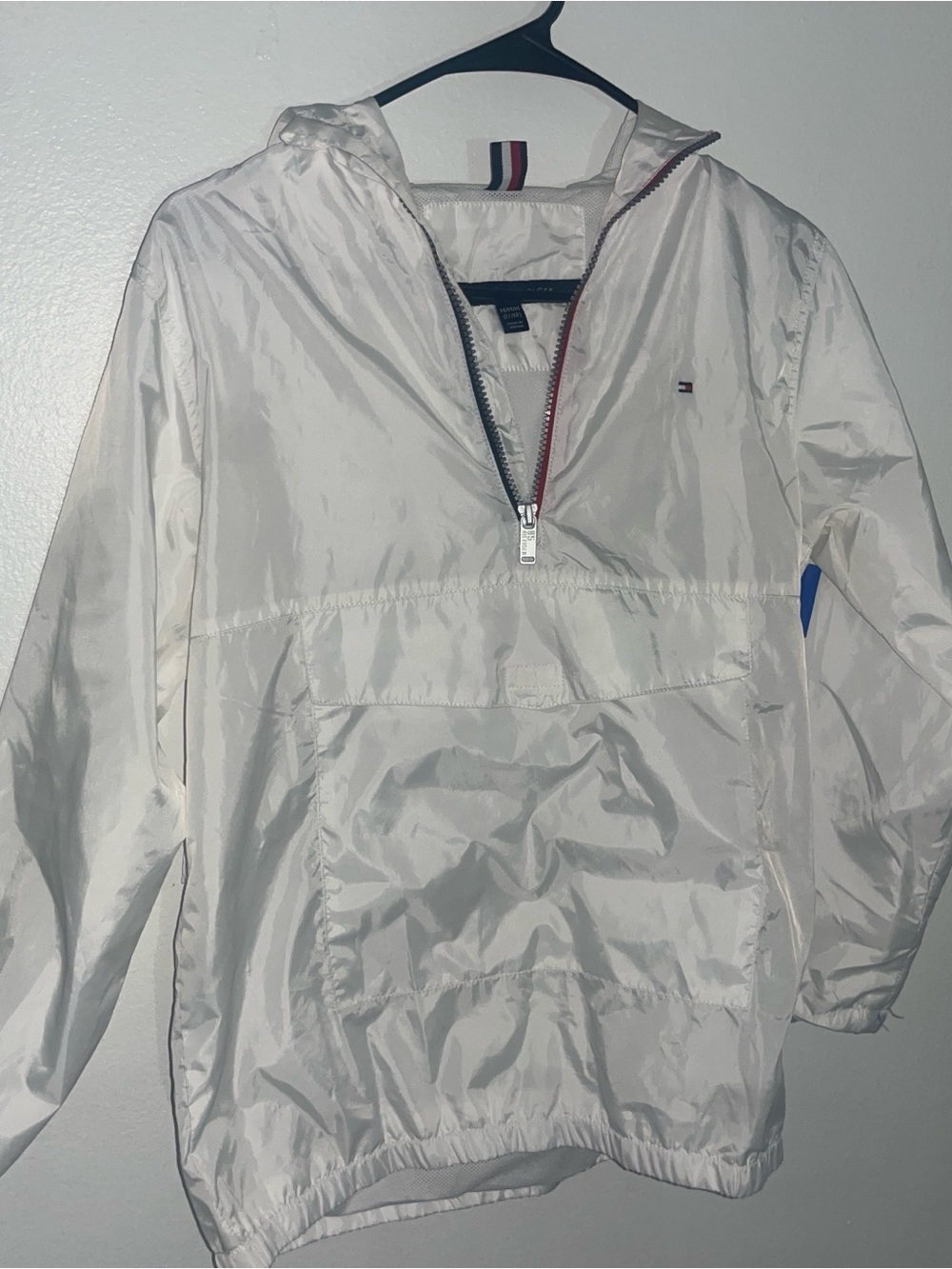 Tommy Hilfiger White Half-Zip Pullover Jacket